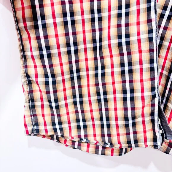 CAMPIONE | Plaid Button-Down Shirt Beige Black Red Men’s | XXL * - Picture 7 of 9